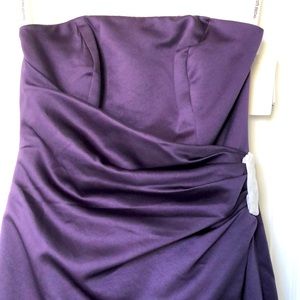 Satin Strapless Gown from David’s Bridal.